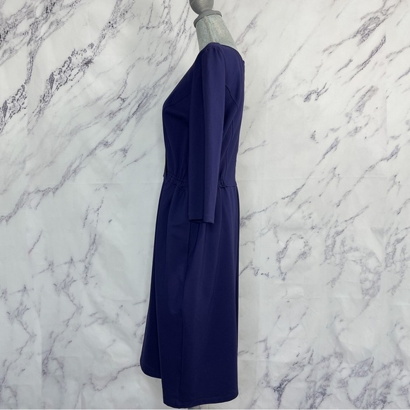 eShakti | Navy 3/4 Sleeve Dress | XL (18) - Picture 2 of 9